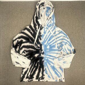 NEW Style & co Unisex Tie Dye Hoodie‎ Sweater Small Relaxed Fit long Sleeve Blue